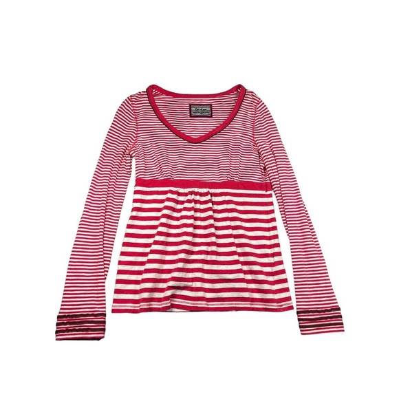 BODEN Striped Peplum Long‎ Sleeve Top in Size 10 UK size 6 US - Picture 1 of 7